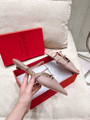 Valentino 4W0S0IZ2ACT Rockstud Wispy Calfskin Mule 20MM V10096 - US 4=Euro 35 - View 6