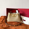 Valentino 4W2B0K39YCE Small Straw Summer Tote Bag Beige - Default Title - View 1