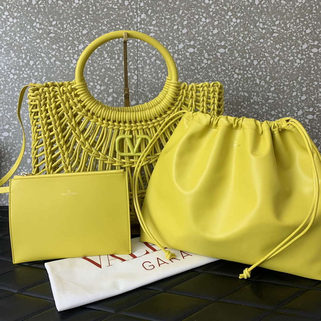 Valentino 4W2B0M97FHM-GH9 Valentino Garavani Tote Bag Yellow