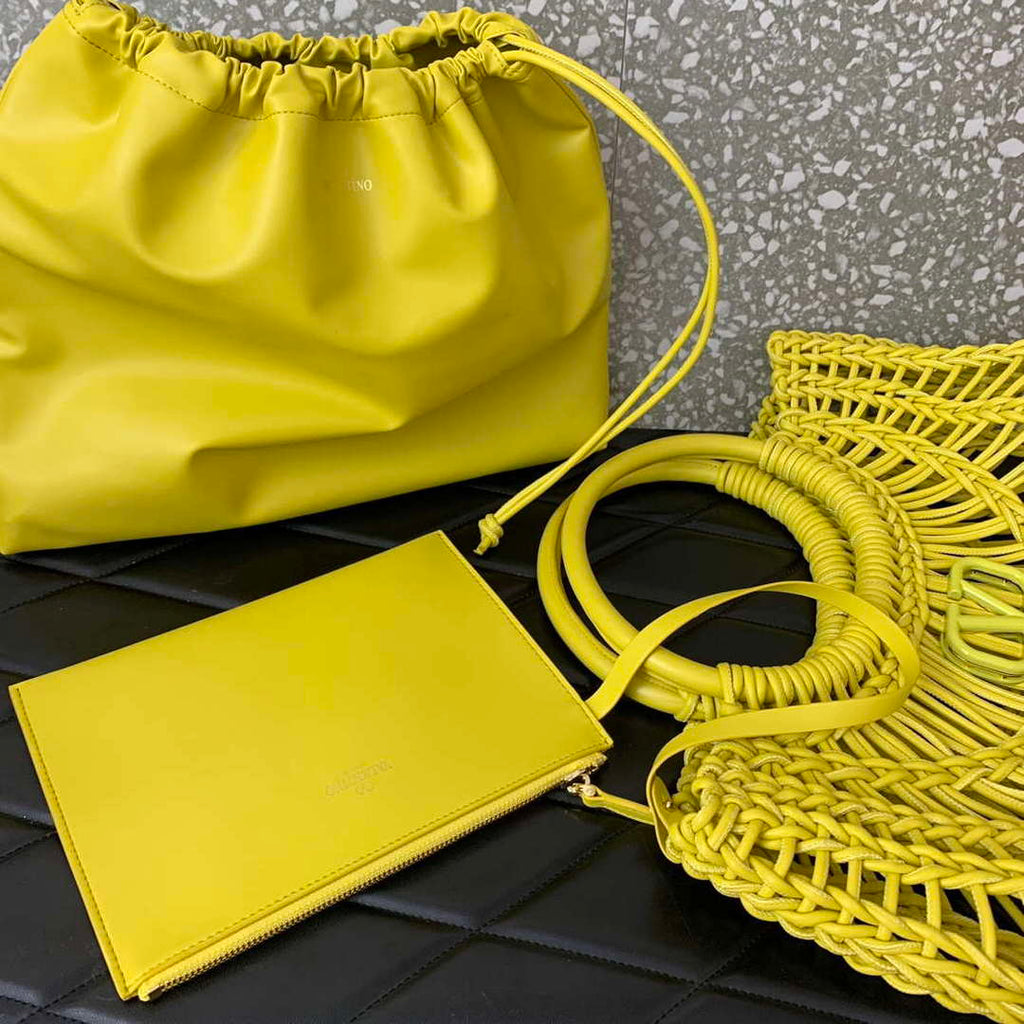 Valentino 4W2B0M97FHM-GH9 Valentino Garavani Tote Bag Yellow