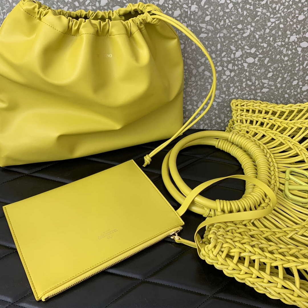 Valentino 4W2B0M97FHM-GH9 Valentino Garavani Tote Bag Yellow