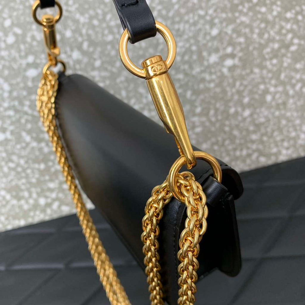 Valentino 4W2P0Z28IFI_P16 Valentino Garavani Mini Loco calfskin bag with crystals Black