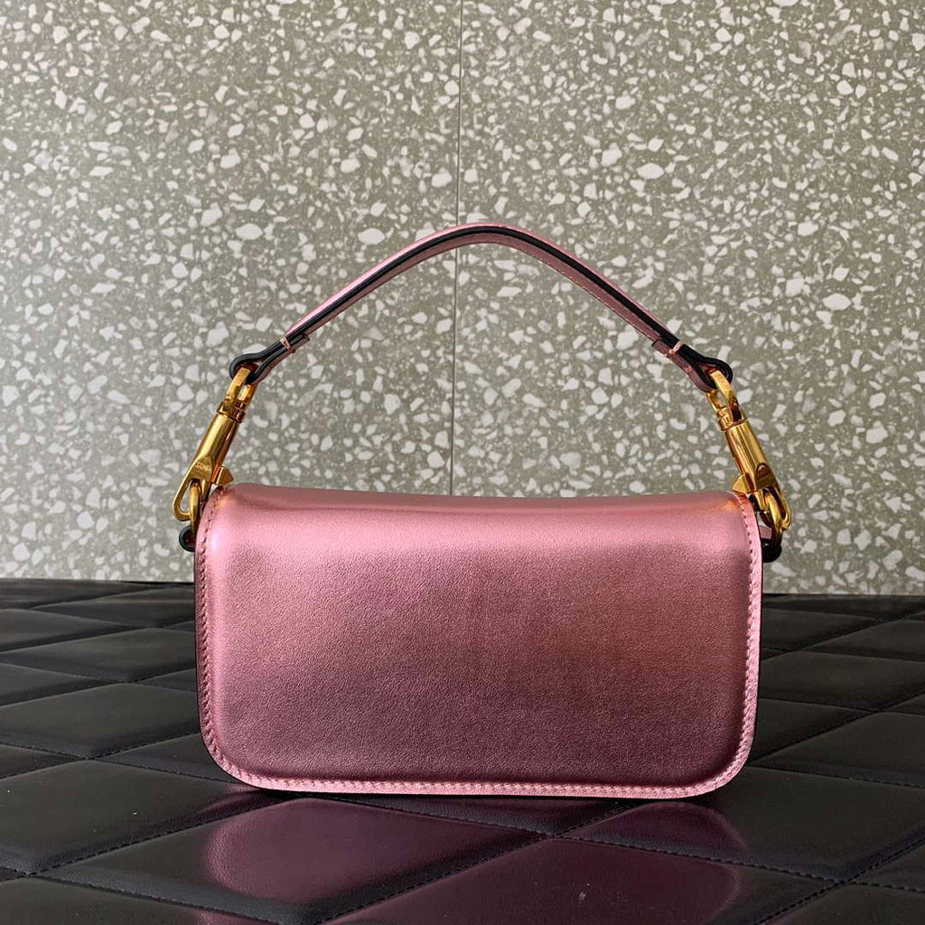 Valentino 4W2P0Z28IFI_P16 Valentino Garavani Mini Loco calfskin bag with crystals Pink