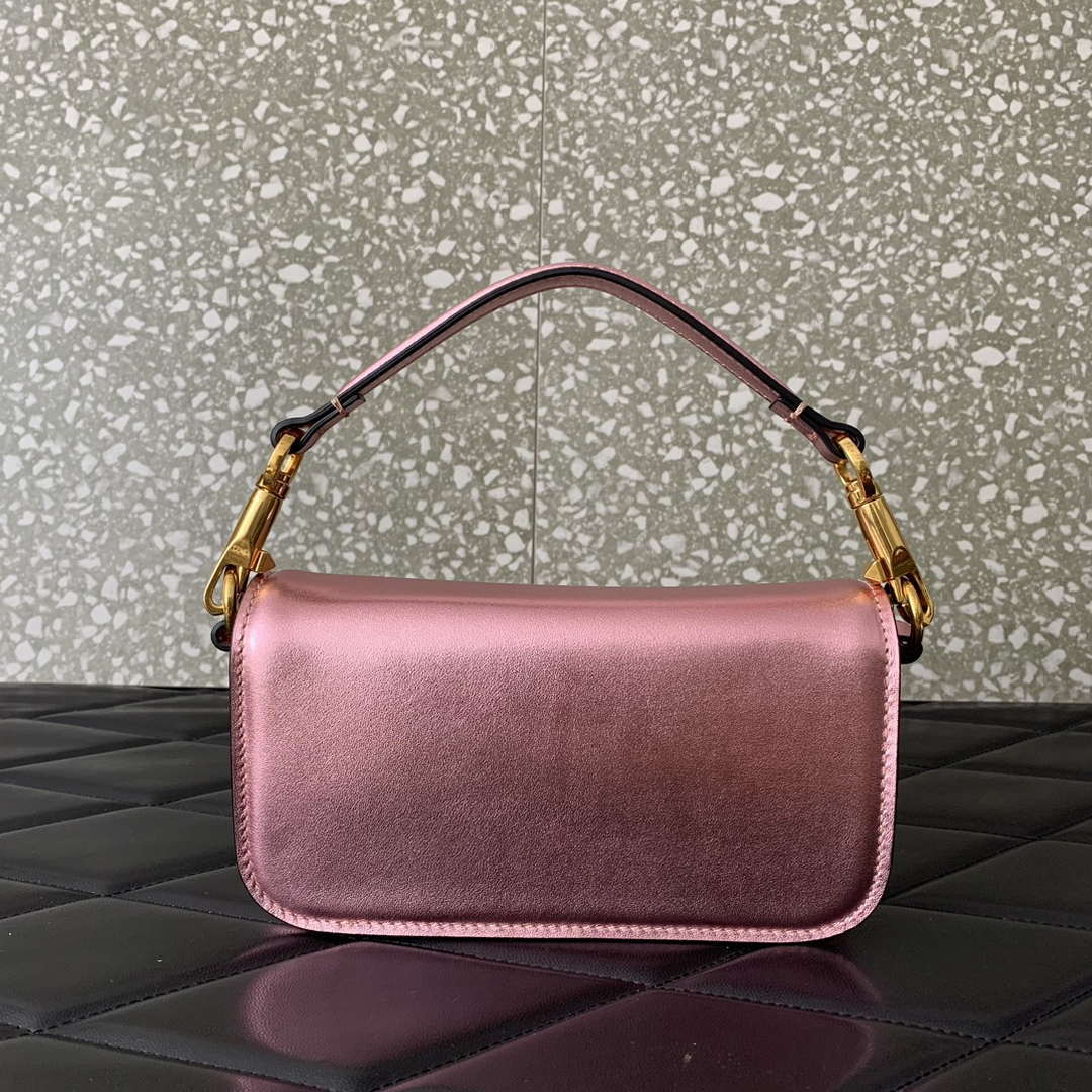 Valentino 4W2P0Z28IFI_P16 Valentino Garavani Mini Loco calfskin bag with crystals Pink
