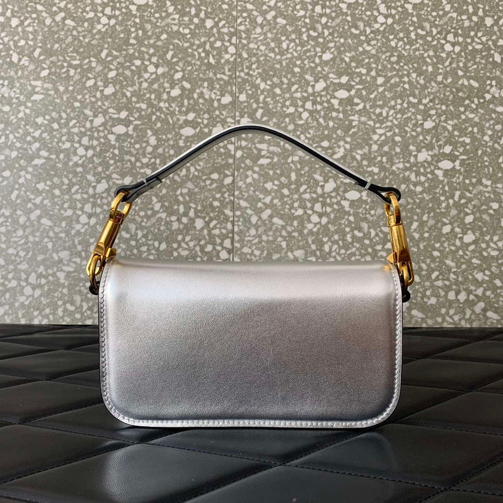 Valentino 4W2P0Z28IFI_P16 Valentino Garavani Mini Loco calfskin bag with crystals Silver