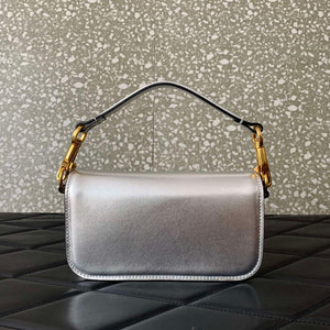 Valentino 4W2P0Z28IFI_P16 Valentino Garavani Mini Loco calfskin bag with crystals Silver - Default Title - View 2