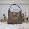 Valentino 50027 Vsling Grainy Calfskin Hobo Bag Gray