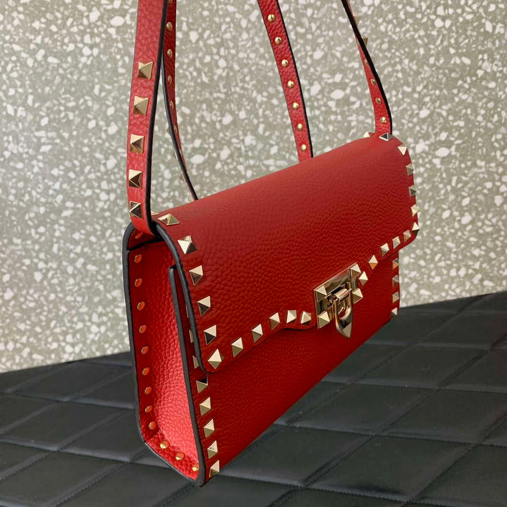 Valentino 5W2B0181VSF_0NO Small Rockstud Grainy Calfskin Crossbody Bag