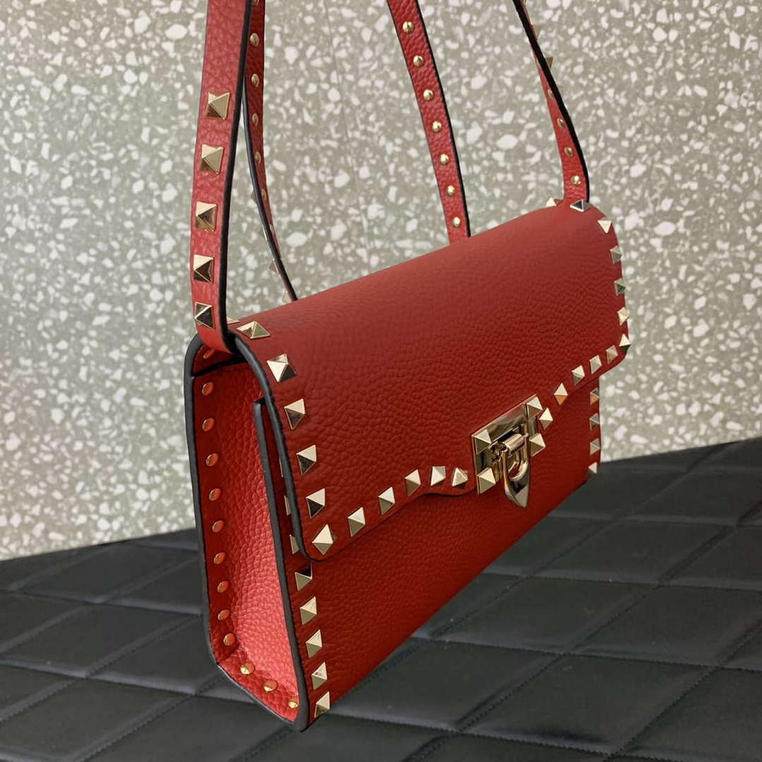 Valentino 5W2B0181VSF_0NO Small Rockstud Grainy Calfskin Crossbody Bag