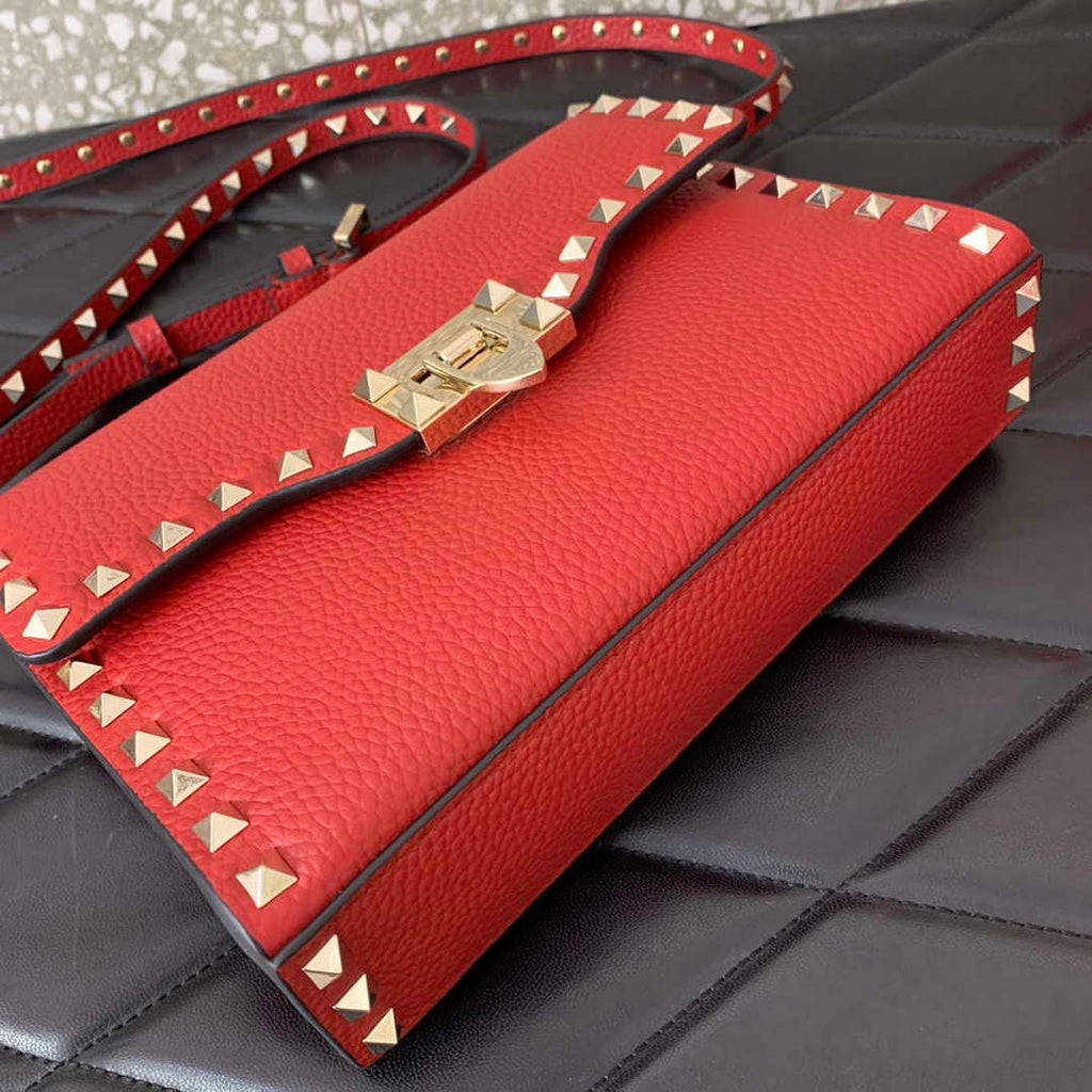 Valentino 5W2B0181VSF_0NO Small Rockstud Grainy Calfskin Crossbody Bag