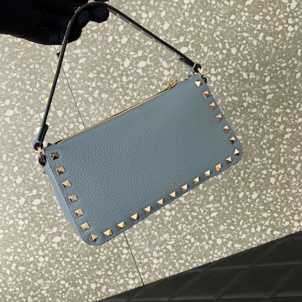 Valentino 5W2B0J47VSF_0NO Small Rockstud Grainy Calfskin Crossbody Bag 0311