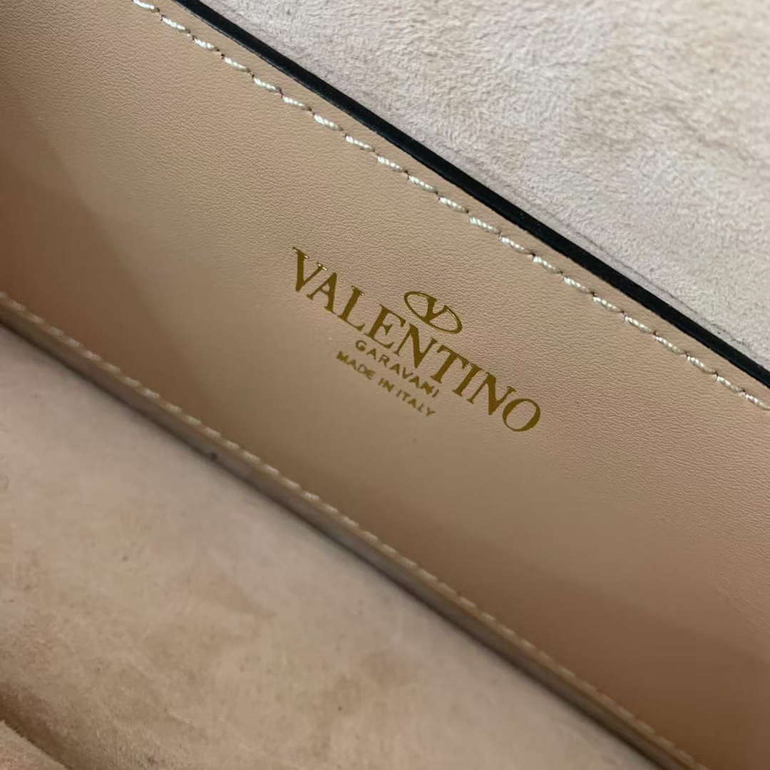Valentino 5W2B0N86NKG_ZF7 Valentino Garavani Loc¨° Small Embroidered Shoulder Bag Gold