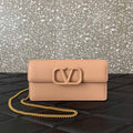 Valentino 5W2P0S93RQR_GF9 Vlogo Signature Grainy Calfskin Wallet With Chain 061