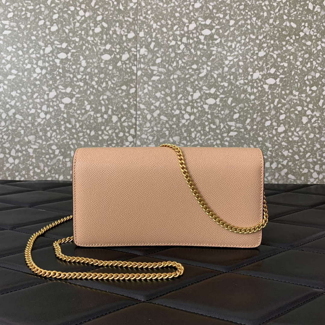 Valentino 5W2P0S93RQR_GF9 Vlogo Signature Grainy Calfskin Wallet With Chain 061