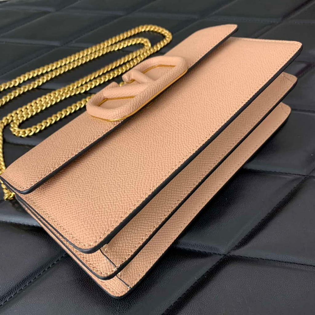 Valentino 5W2P0S93RQR_GF9 Vlogo Signature Grainy Calfskin Wallet With Chain 061