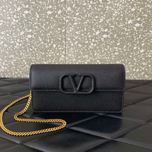 Valentino 5W2P0S93RQR_GF9 Vlogo Signature Grainy Calfskin Wallet With Chain 061 - Apricot Pink - View 10