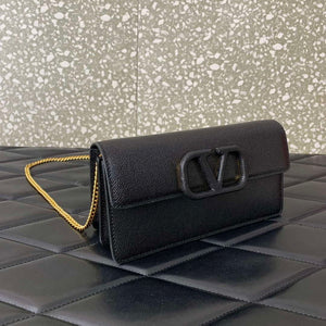 Valentino 5W2P0S93RQR_GF9 Vlogo Signature Grainy Calfskin Wallet With Chain 061 - Apricot Pink - View 11