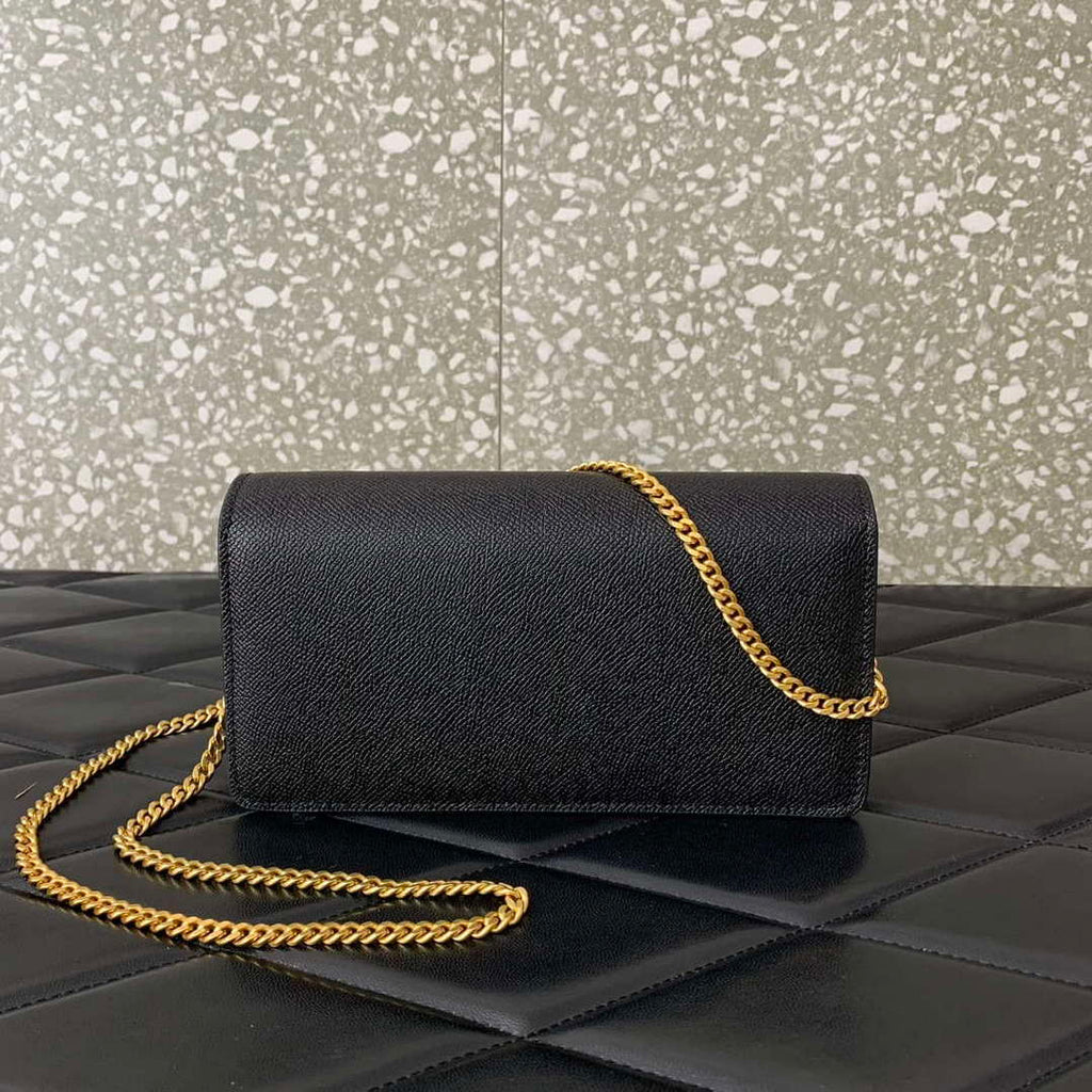 Valentino 5W2P0S93RQR_GF9 Vlogo Signature Grainy Calfskin Wallet With Chain 061