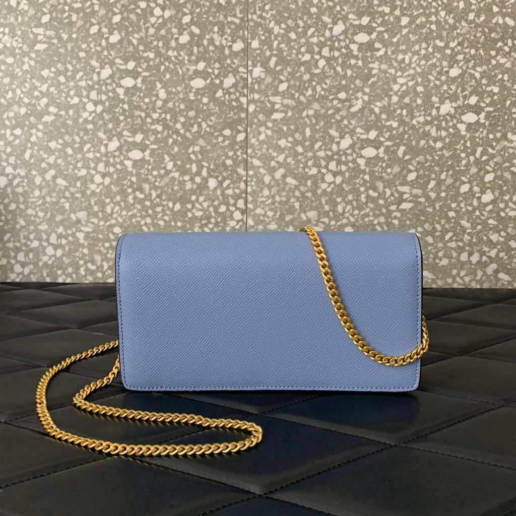 Valentino 5W2P0S93RQR_GF9 Vlogo Signature Grainy Calfskin Wallet With Chain 061