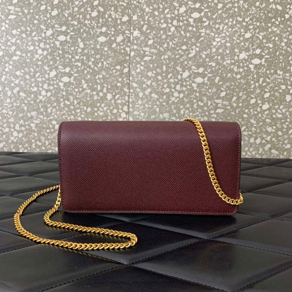 Valentino 5W2P0S93RQR_GF9 Vlogo Signature Grainy Calfskin Wallet With Chain 061