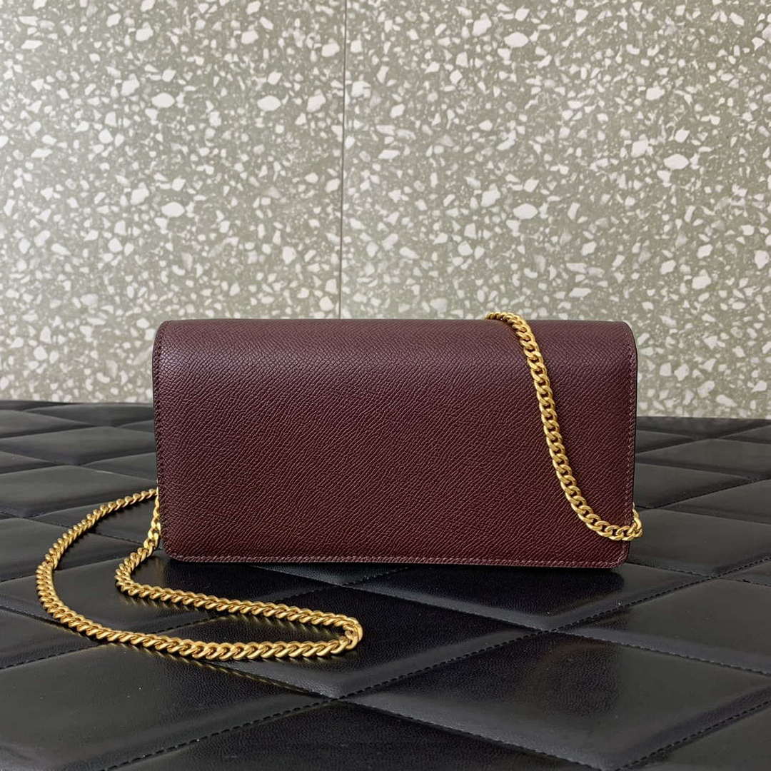 Valentino 5W2P0S93RQR_GF9 Vlogo Signature Grainy Calfskin Wallet With Chain 061