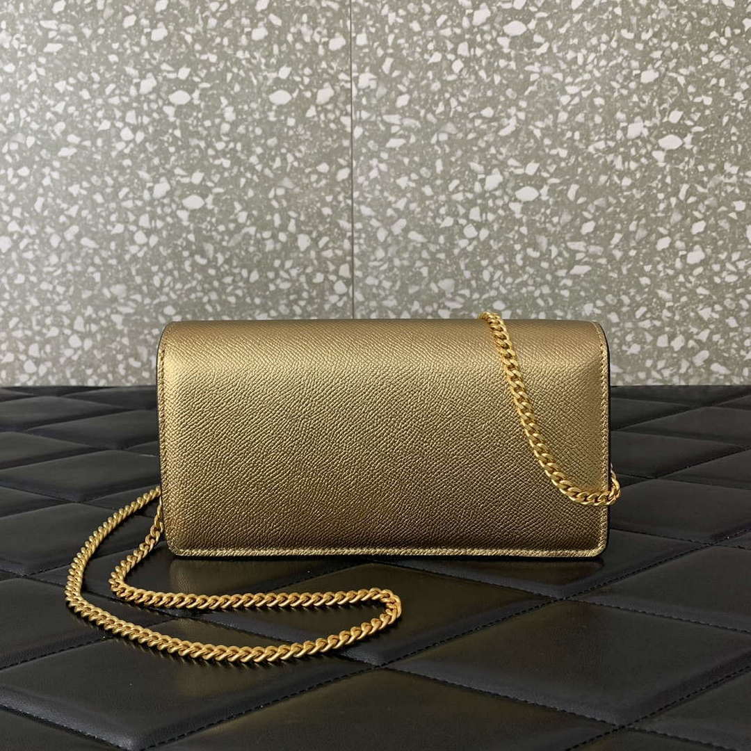 Valentino 5W2P0S93RQR_GF9 Vlogo Signature Grainy Calfskin Wallet With Chain 061