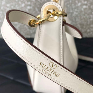 Valentino 6W2P0AK3SNP_I16 Vlogo Signature Mini Hobo Bag In Grainy Calfskin White - Default Title - View 7