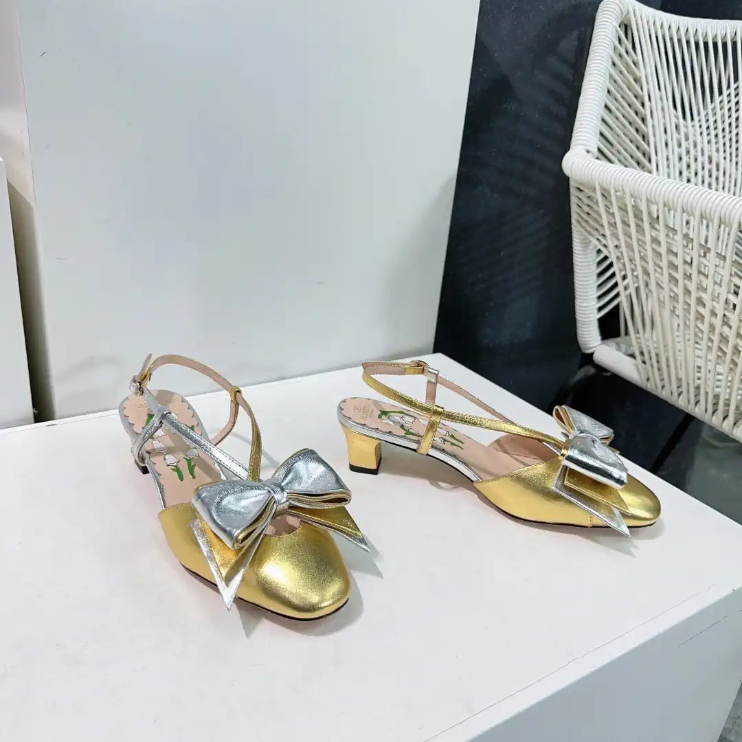 Valentino 6W2S0LB6QLJ_R1U  Bowow Slingback Pumps In Lambskin 45MM V98922