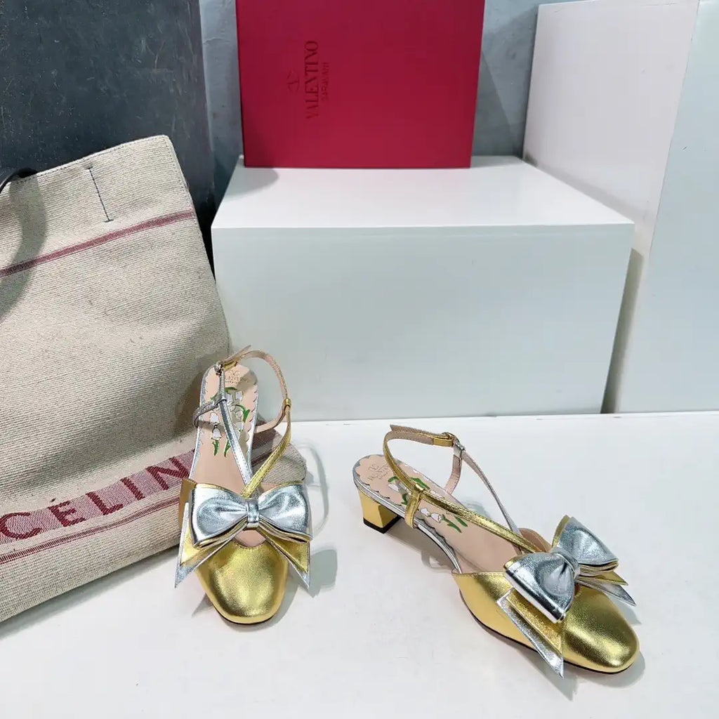 Valentino 6W2S0LB6QLJ_R1U  Bowow Slingback Pumps In Lambskin 45MM V98922