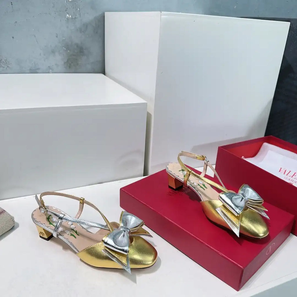Valentino 6W2S0LB6QLJ_R1U  Bowow Slingback Pumps In Lambskin 45MM V98922