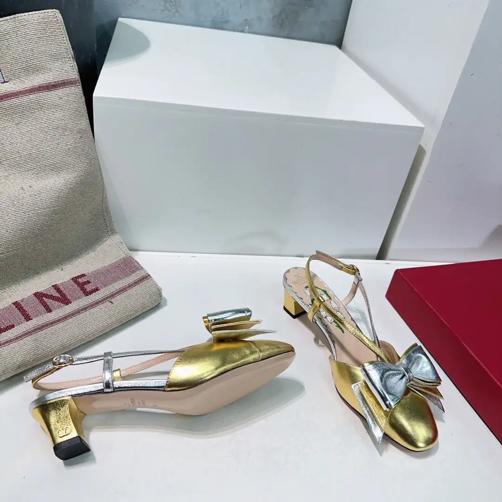 Valentino 6W2S0LB6QLJ_R1U  Bowow Slingback Pumps In Lambskin 45MM V98922