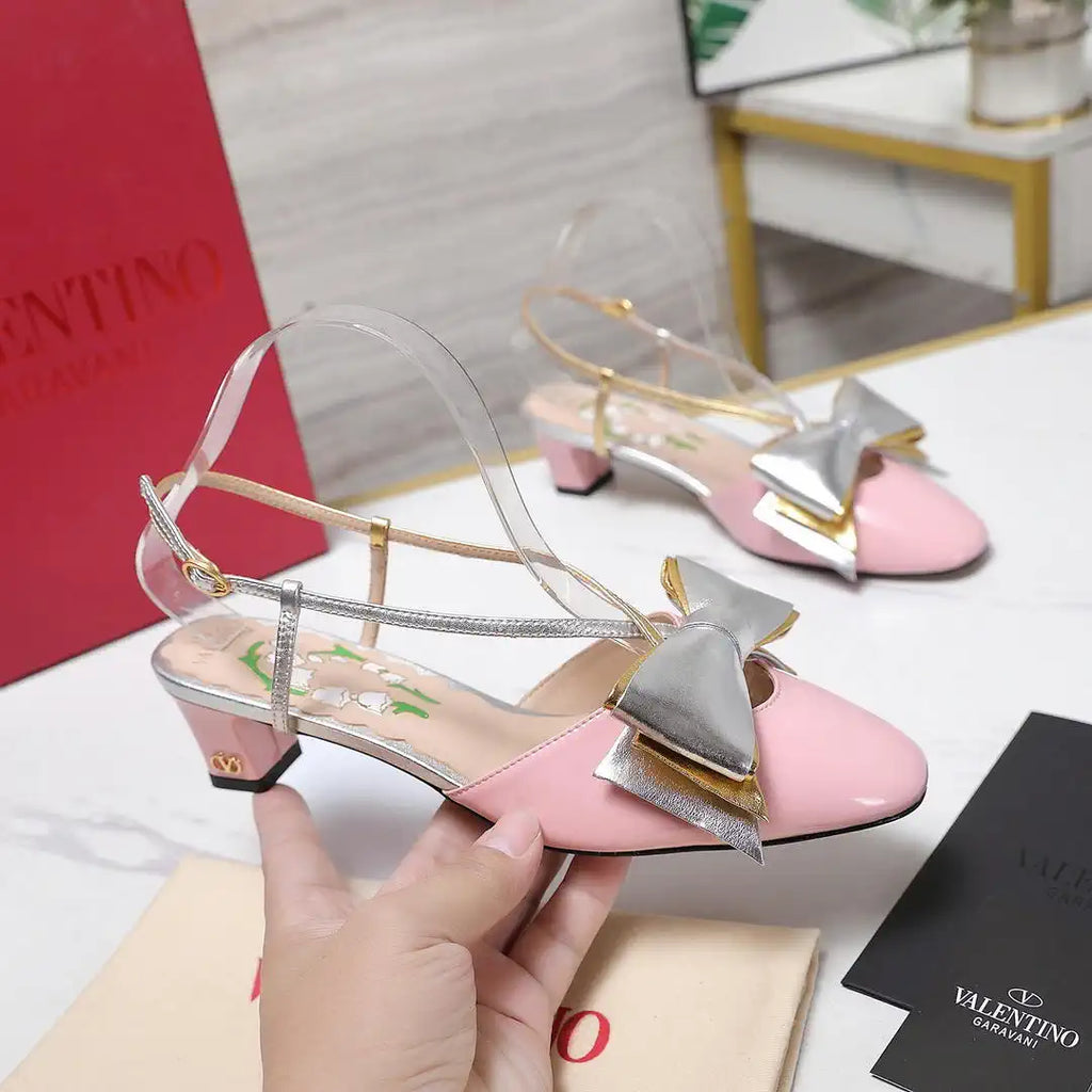 Valentino 6W2S0LB6QLJ_R1U  Bowow Slingback Pumps In Lambskin 45MM V98924