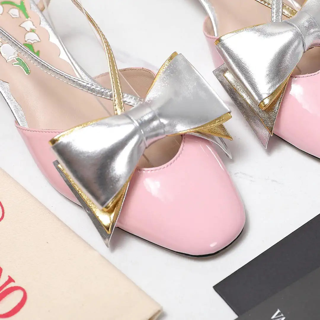 Valentino 6W2S0LB6QLJ_R1U  Bowow Slingback Pumps In Lambskin 45MM V98924
