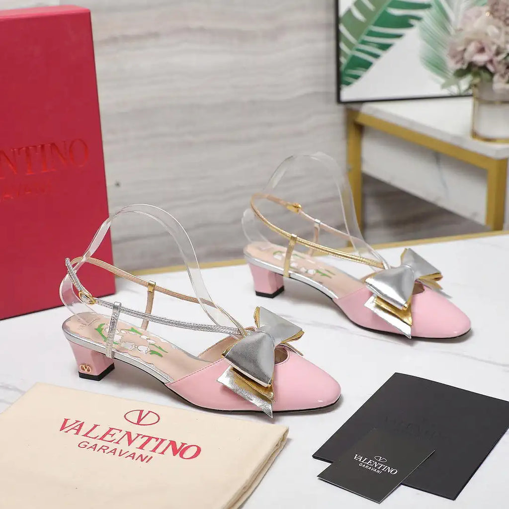 Valentino 6W2S0LB6QLJ_R1U  Bowow Slingback Pumps In Lambskin 45MM V98924