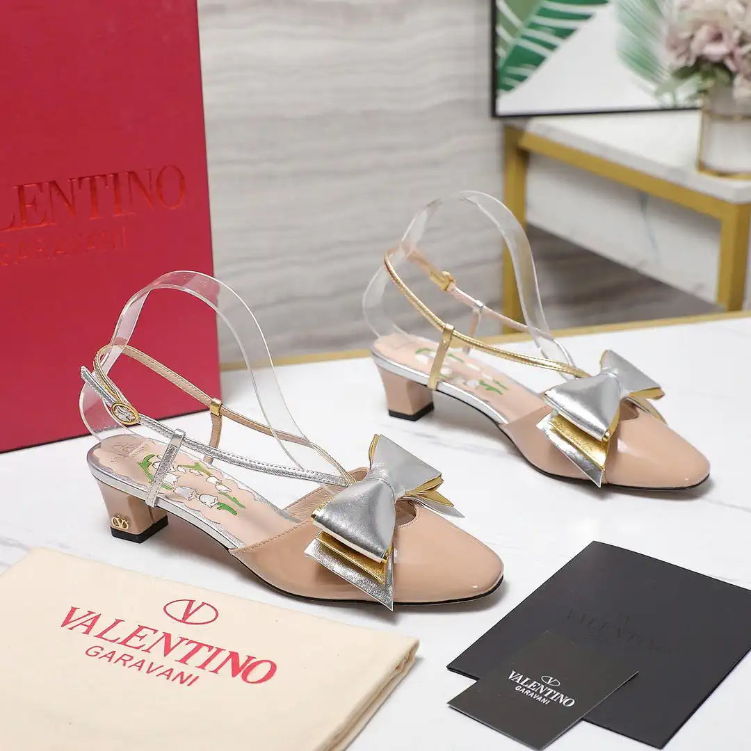 Valentino 6W2S0LB6QLJ_R1U  Bowow Slingback Pumps In Lambskin 45MM V98923