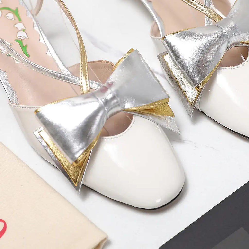 Valentino 6W2S0LB6QLJ_R1U  Bowow Slingback Pumps In Lambskin 45MM V98925