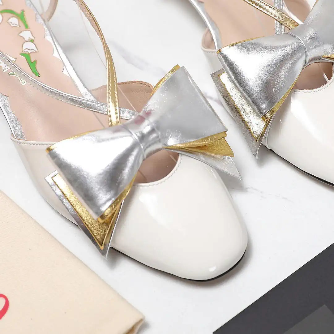 Valentino 6W2S0LB6QLJ_R1U  Bowow Slingback Pumps In Lambskin 45MM V98925