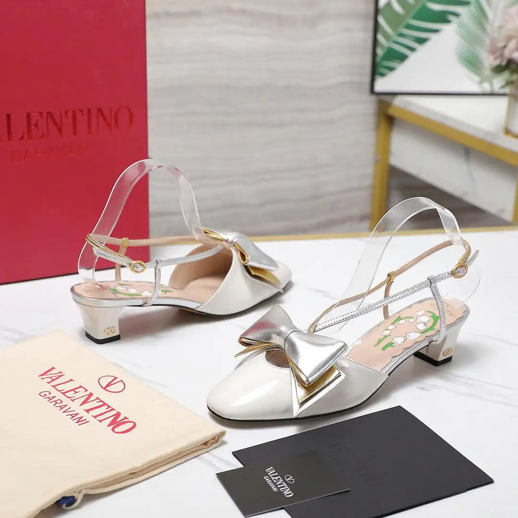 Valentino 6W2S0LB6QLJ_R1U  Bowow Slingback Pumps In Lambskin 45MM V98925
