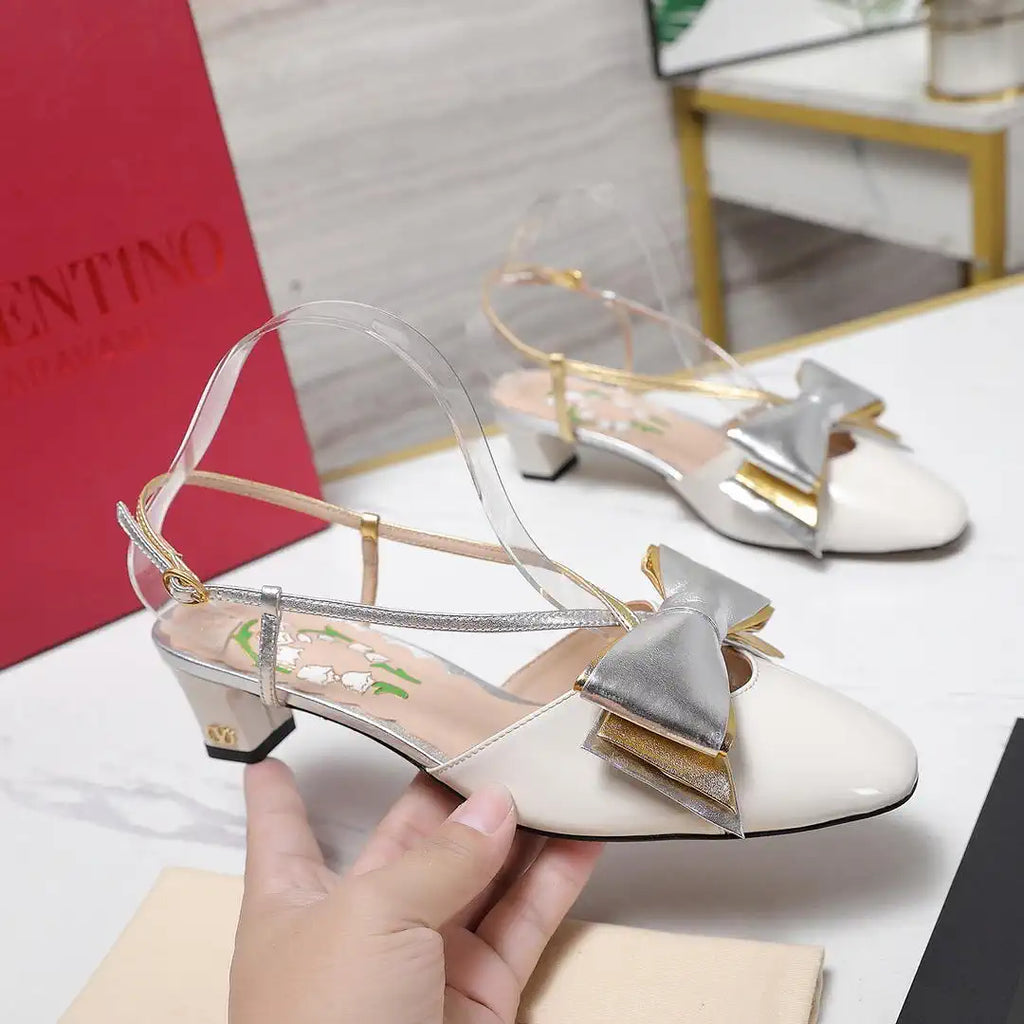 Valentino 6W2S0LB6QLJ_R1U  Bowow Slingback Pumps In Lambskin 45MM V98925