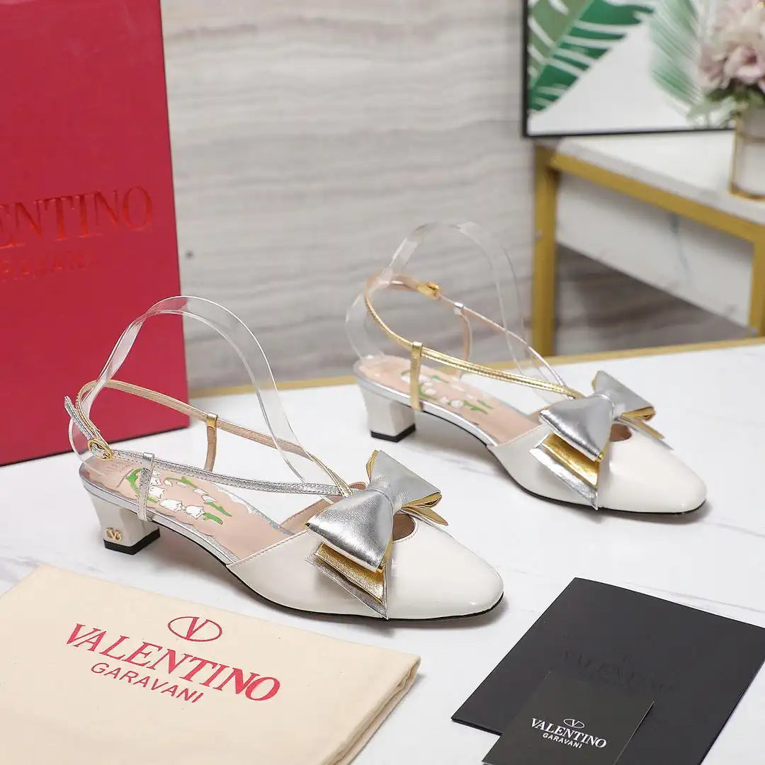 Valentino 6W2S0LB6QLJ_R1U  Bowow Slingback Pumps In Lambskin 45MM V98925