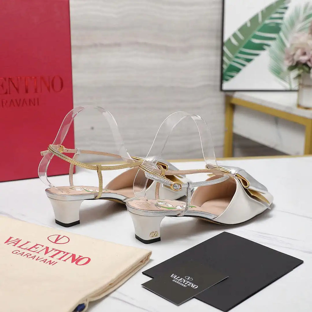 Valentino 6W2S0LB6QLJ_R1U  Bowow Slingback Pumps In Lambskin 45MM V98925