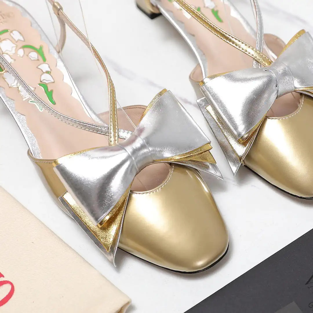 Valentino 6W2S0LB6QLJ_R1U  Bowow Slingback Pumps In Lambskin 45MM V98926