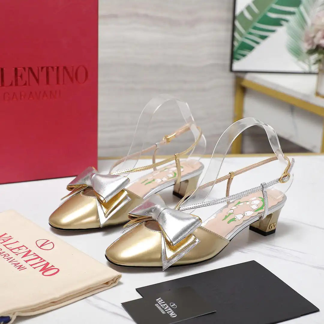Valentino 6W2S0LB6QLJ_R1U  Bowow Slingback Pumps In Lambskin 45MM V98926