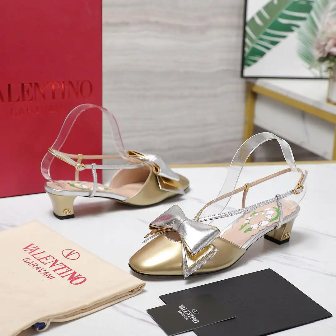 Valentino 6W2S0LB6QLJ_R1U  Bowow Slingback Pumps In Lambskin 45MM V98926
