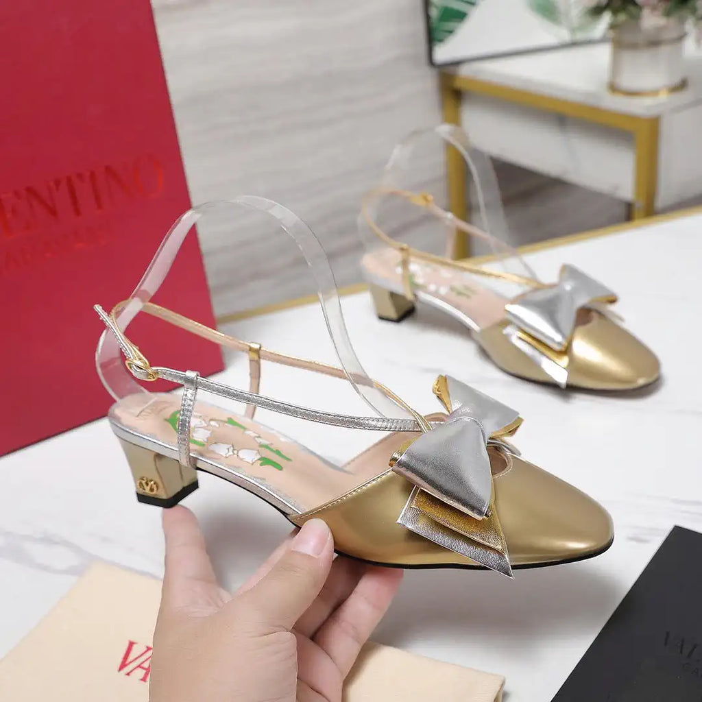 Valentino 6W2S0LB6QLJ_R1U  Bowow Slingback Pumps In Lambskin 45MM V98926