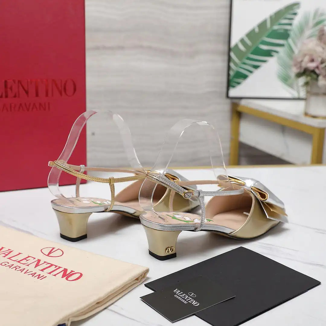 Valentino 6W2S0LB6QLJ_R1U  Bowow Slingback Pumps In Lambskin 45MM V98926
