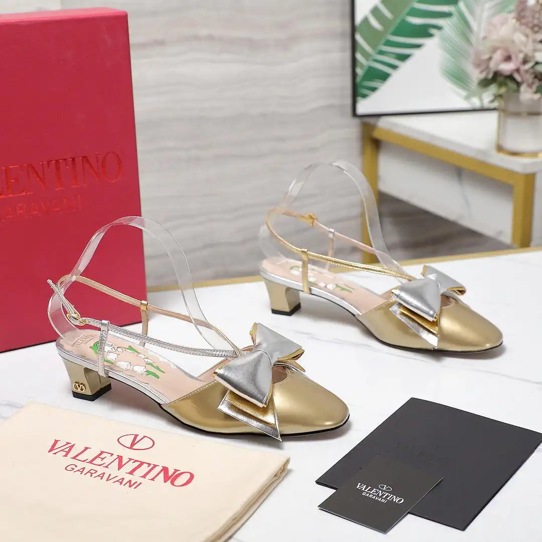 Valentino 6W2S0LB6QLJ_R1U  Bowow Slingback Pumps In Lambskin 45MM V98926