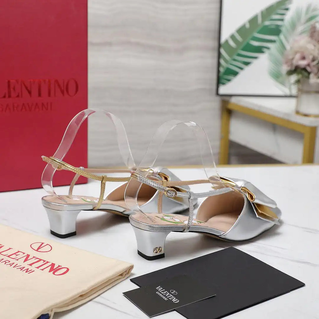 Valentino 6W2S0LB6QLJ_R1U  Bowow Slingback Pumps In Lambskin 45MM V98926