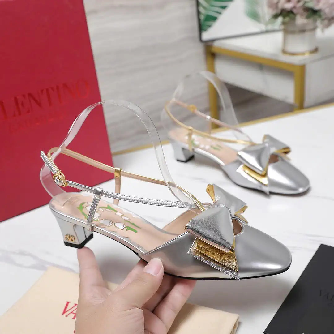 Valentino 6W2S0LB6QLJ_R1U  Bowow Slingback Pumps In Lambskin 45MM V98927