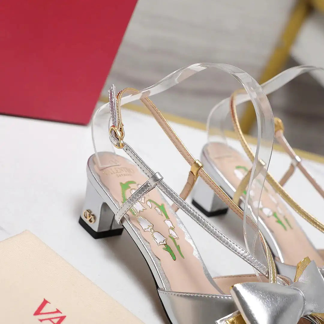 Valentino 6W2S0LB6QLJ_R1U  Bowow Slingback Pumps In Lambskin 45MM V98927
